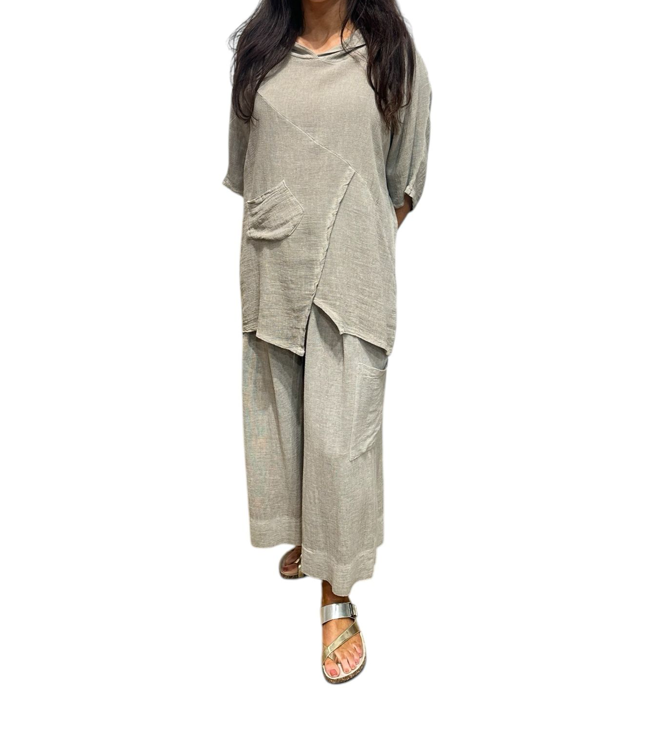 Jilly Linen Wide-Leg