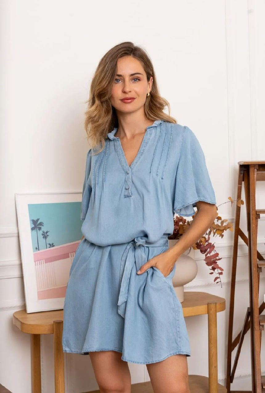 Katie Denim Style Dress –