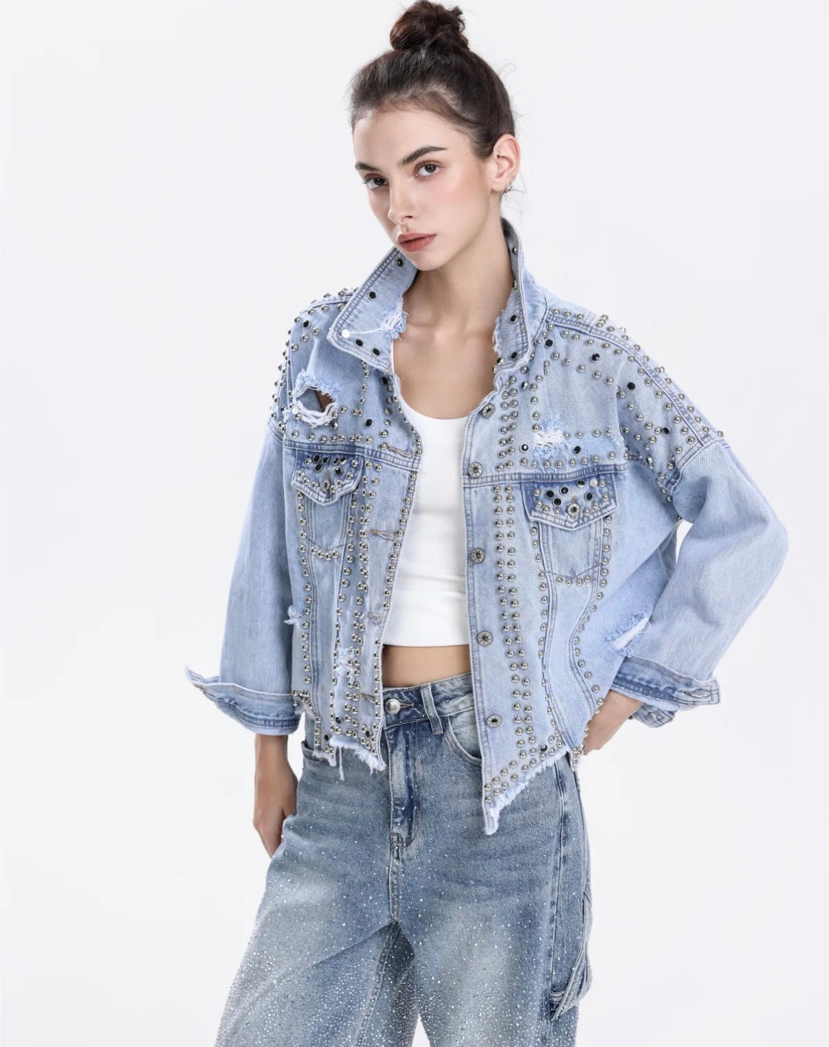 Studded Denim Jacket