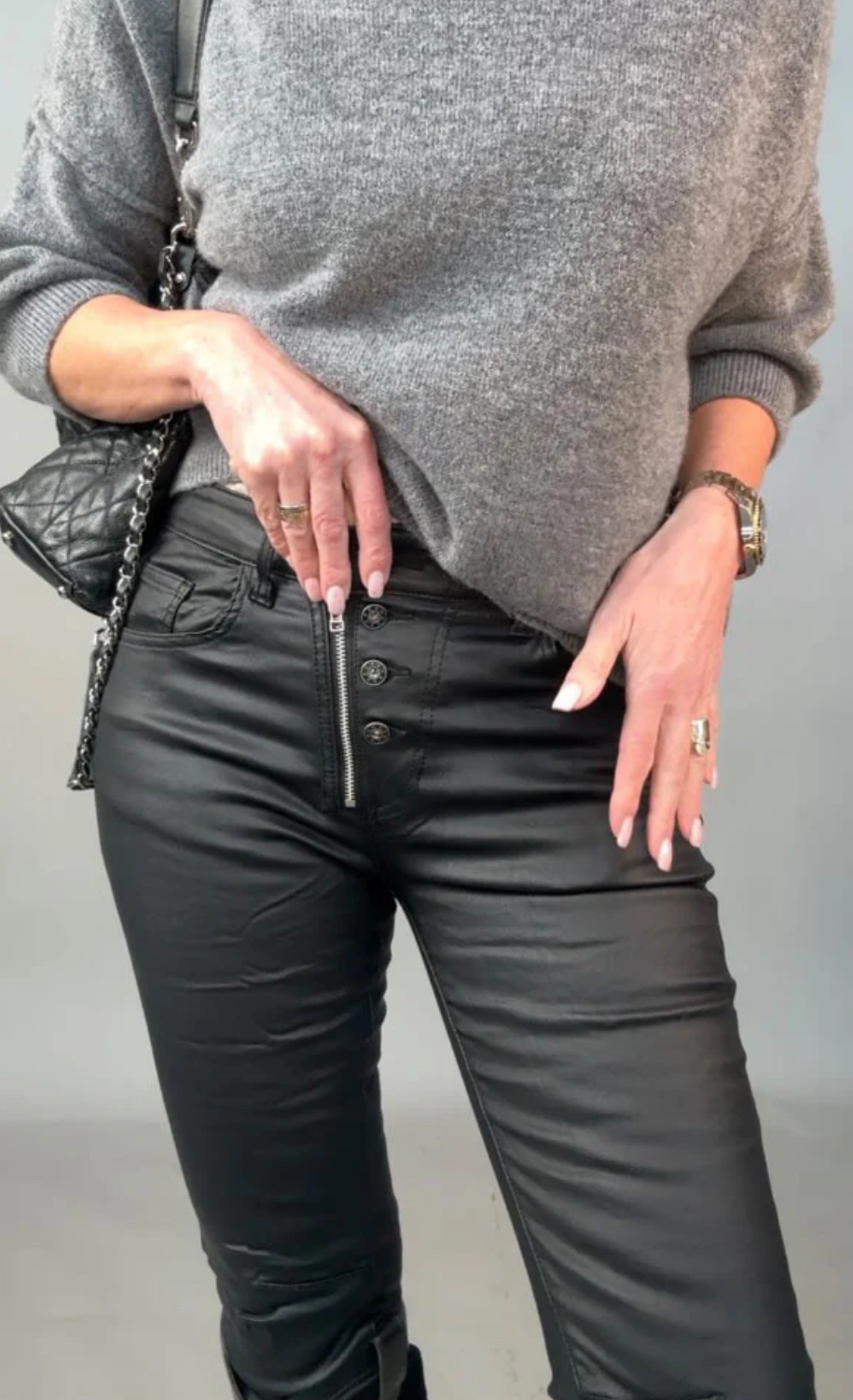 Leather Look Skinnies