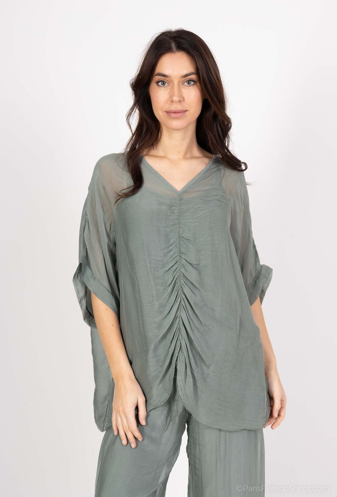 Silk Ruched Top