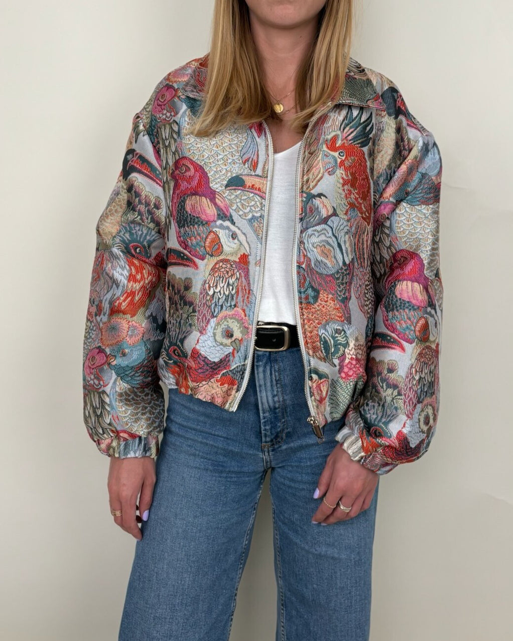 Jacquard Bomber Jacket
