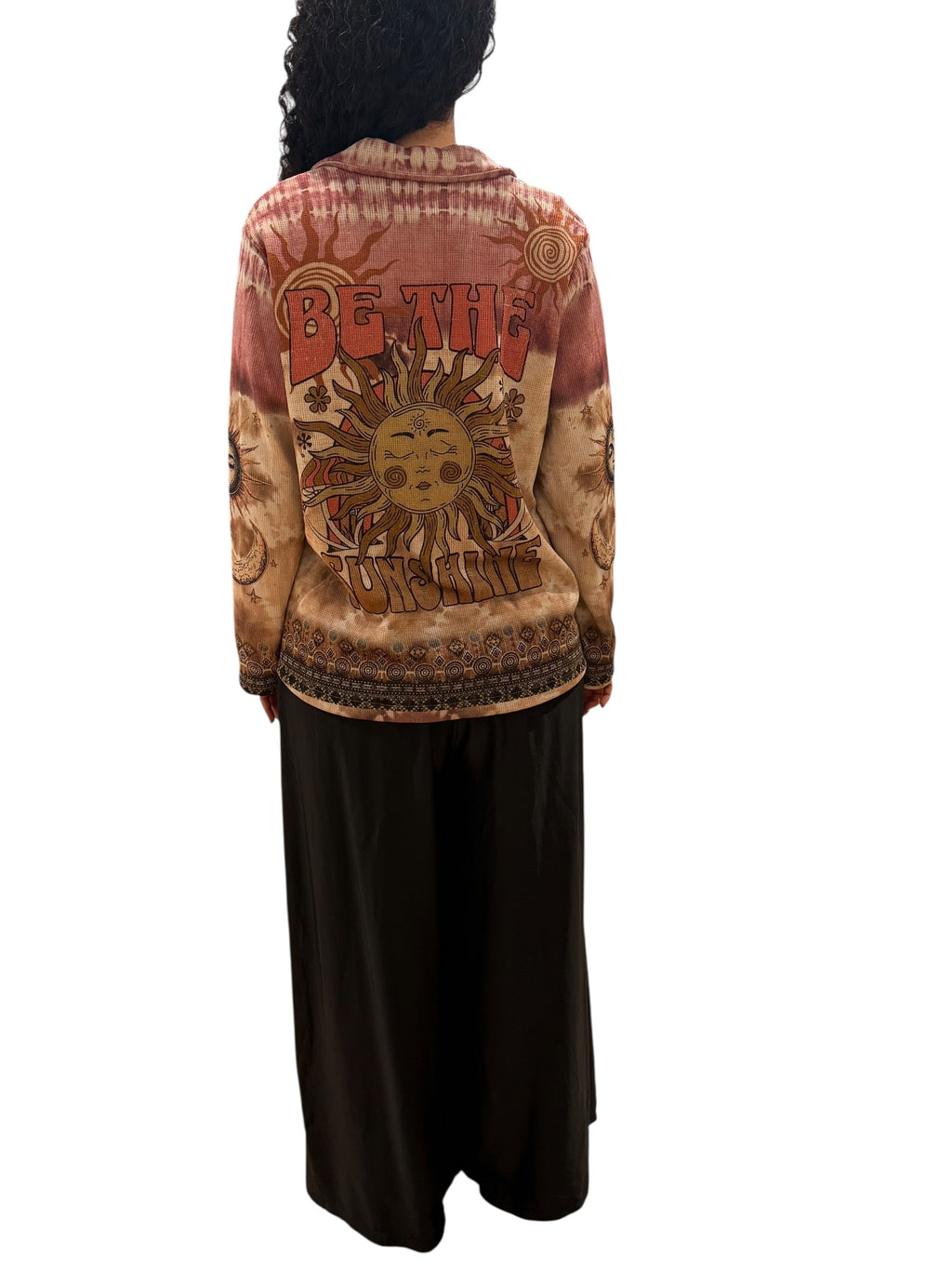 ‘Be The Sunshine’ Printed Suede Blazer