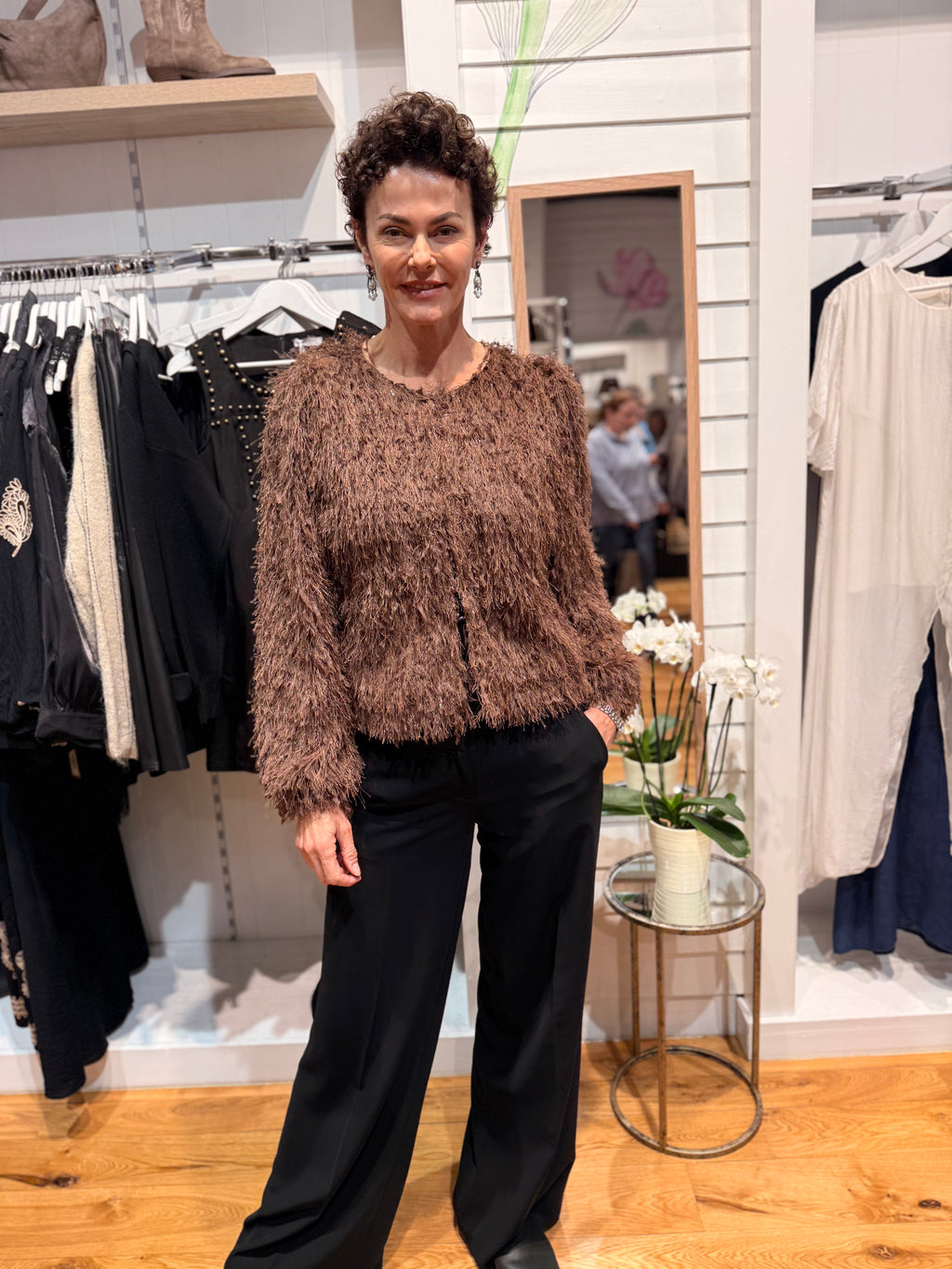 Brown Shaggy Jacket (with silver)