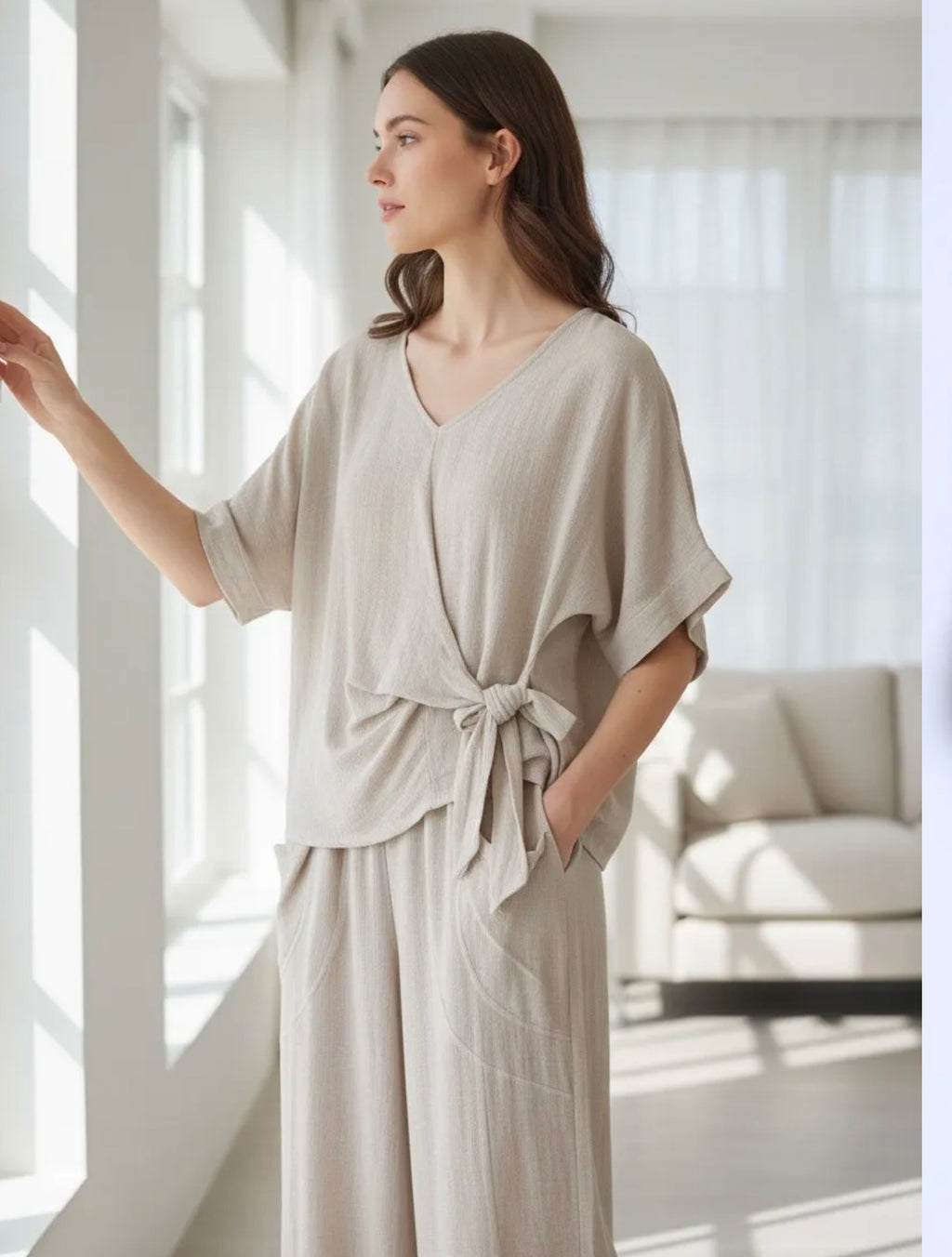 Linen Tie Top