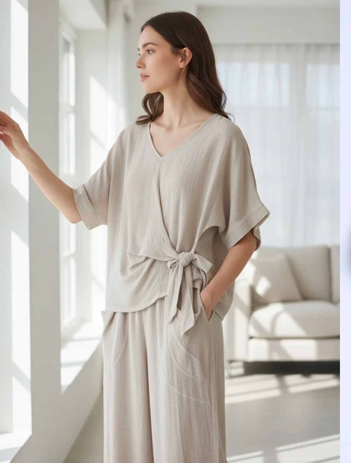 Linen Tie Top