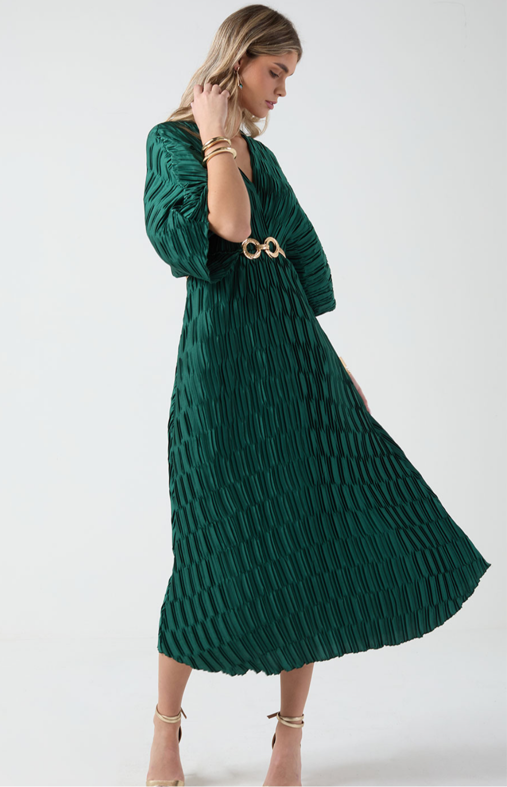 Pleated Long Dress