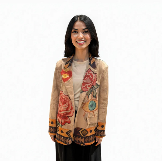 Frida Kahlo Suede Blazer
