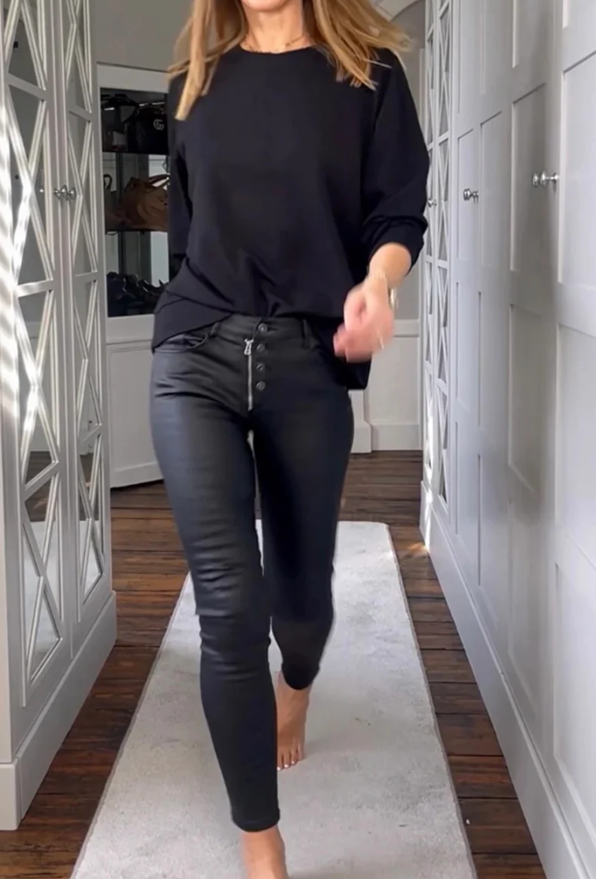 Leather Look Skinnies