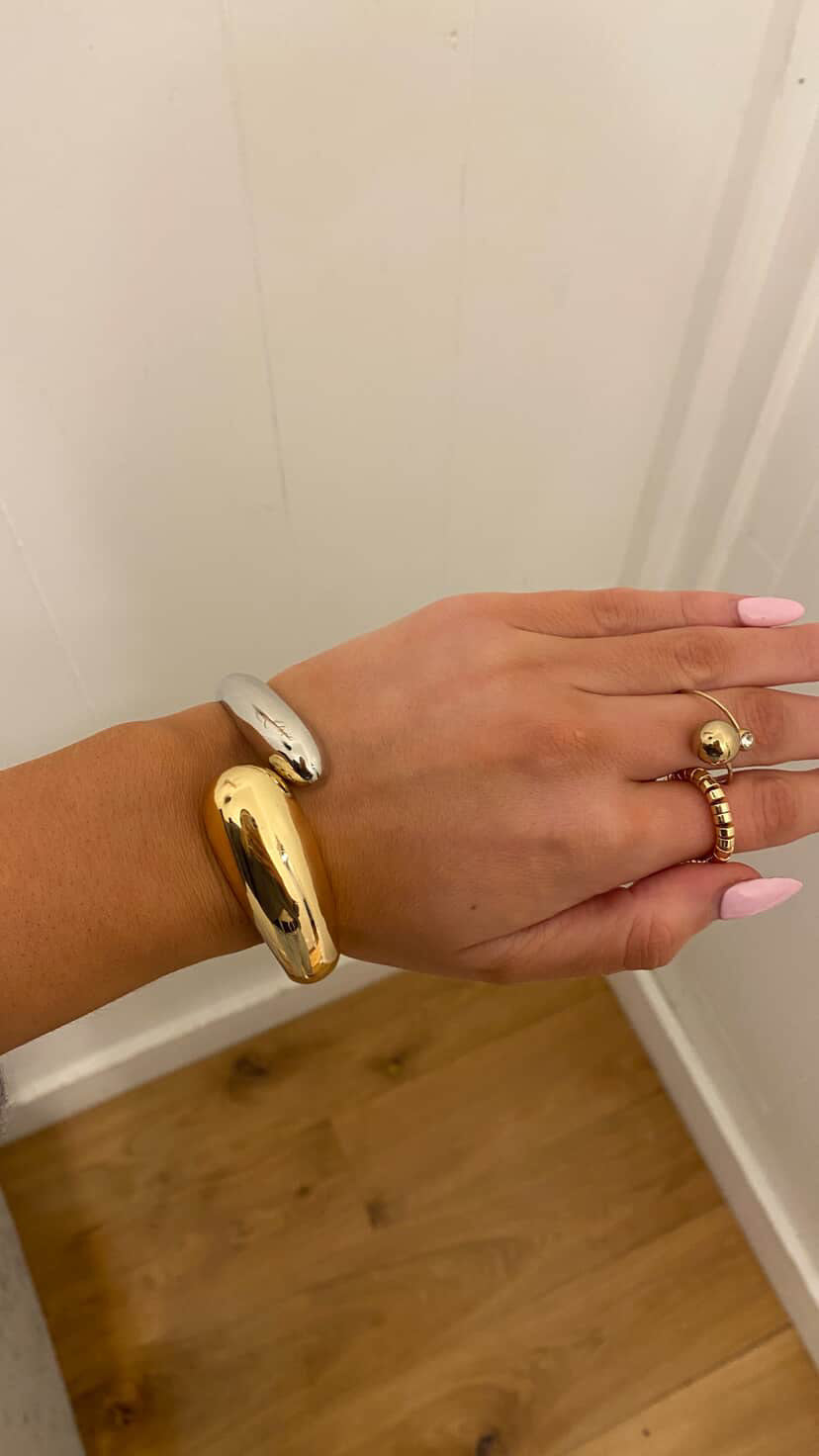 Silver&Gold Clasp Bracelet