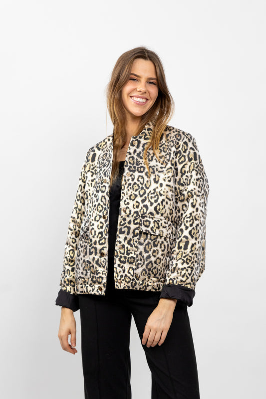 Metallic Leopard Jacket