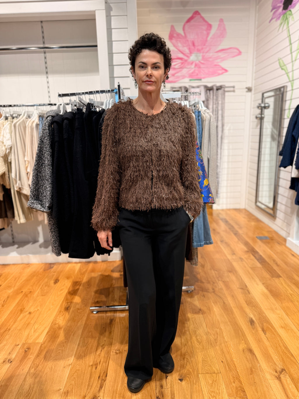 Brown Shaggy Jacket (with silver)