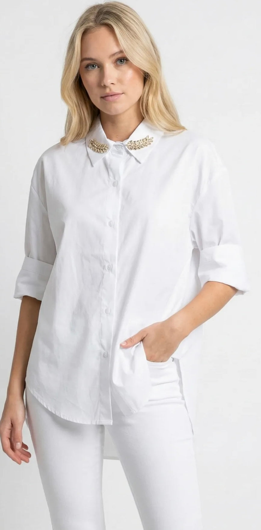 Lydia Diamond Collar Shirt