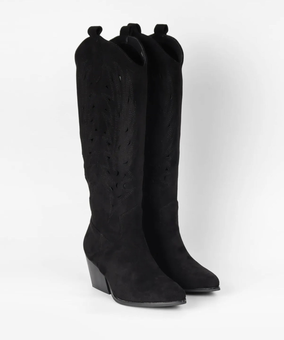 Cowboy Boot Knee-High Black
