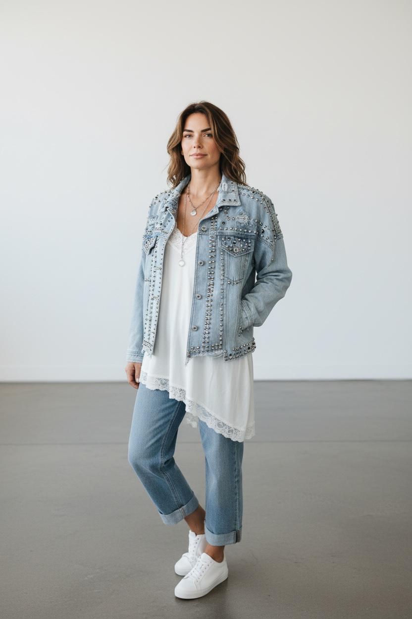 Studded Denim Jacket