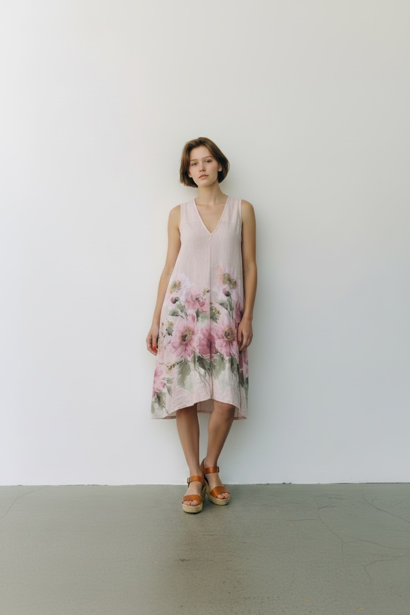 Fleur Linen Dress