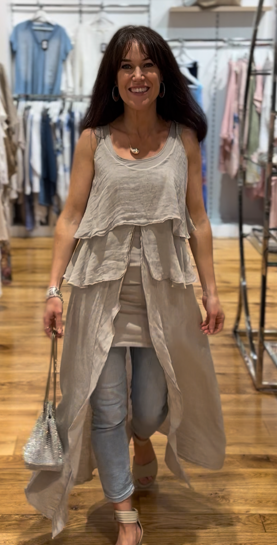 Norah Open Linen Dress