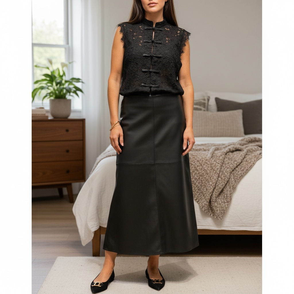 Raven Luxe Leather Skirt