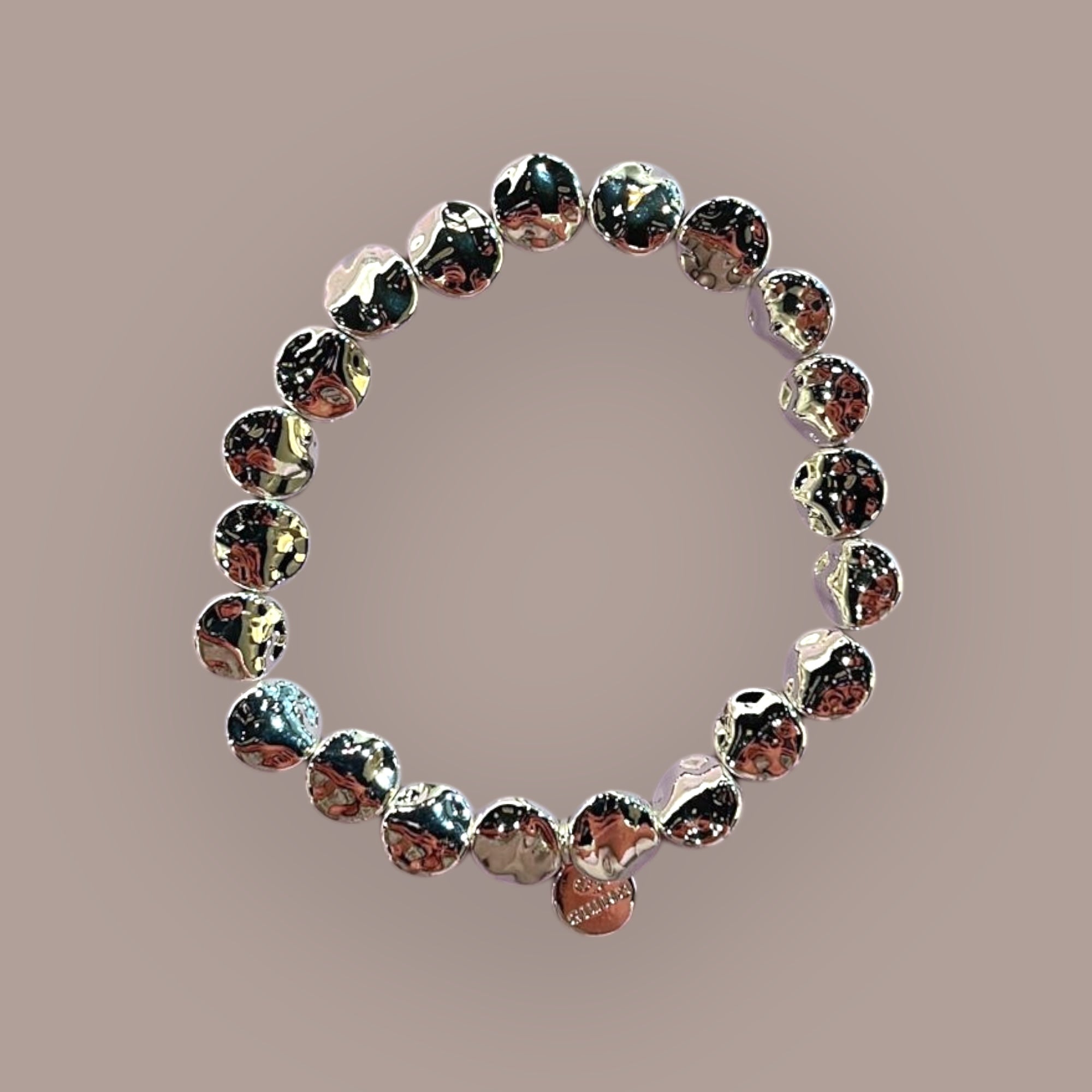 Hammered Disc Bracelet