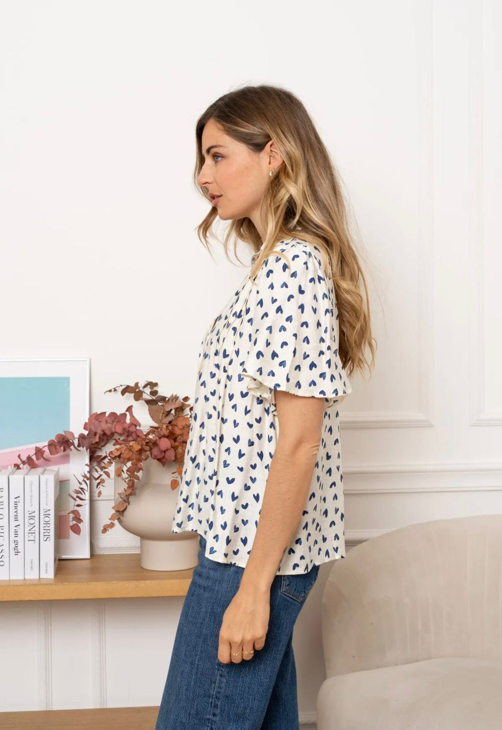 Heart Closed Front Shirt