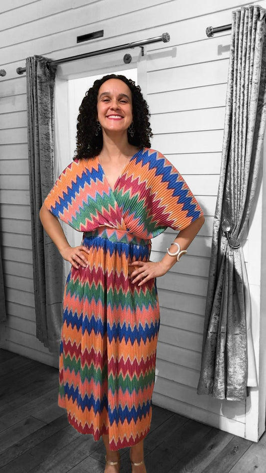 Missoni Style Pleated Dress