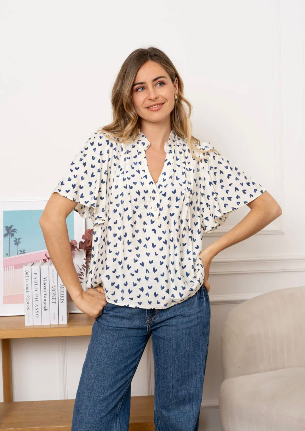Heart Closed Front Shirt