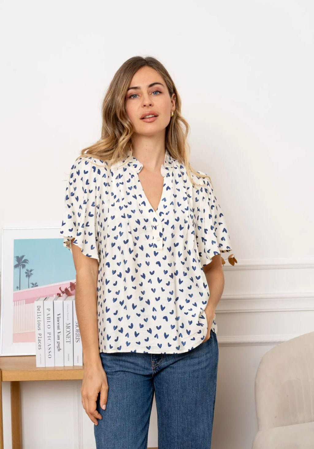 Heart Closed Front Shirt